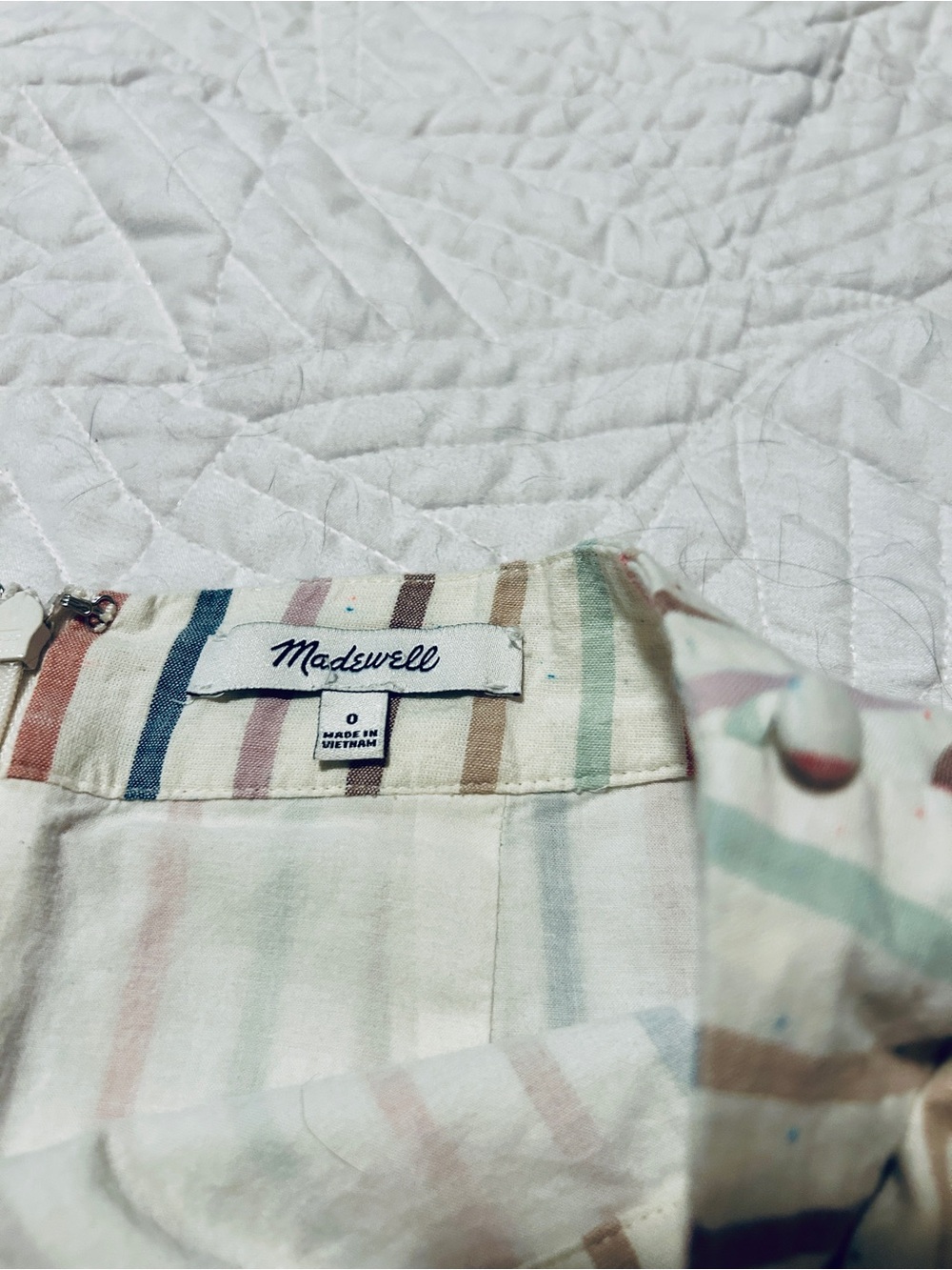 madewell cotton striped midi skirt with buttons - Picture 4 of 4